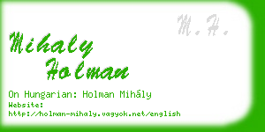 mihaly holman business card